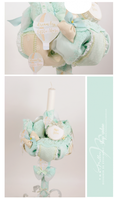 Trusou de botez brodat pentru baieti, Dream big, little one 6